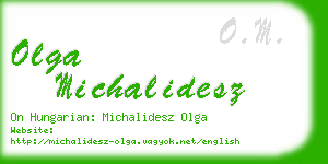 olga michalidesz business card